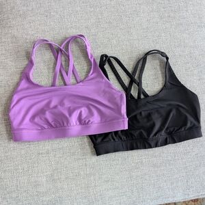 lululemon athletica Purple and Black Sports Bras